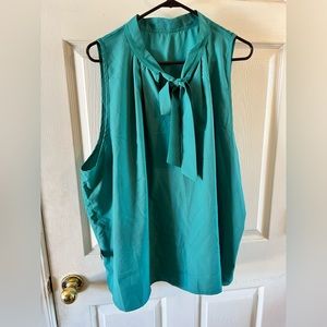 NWT 4X SHEIN Curve turquoise, business casual sleeveless top